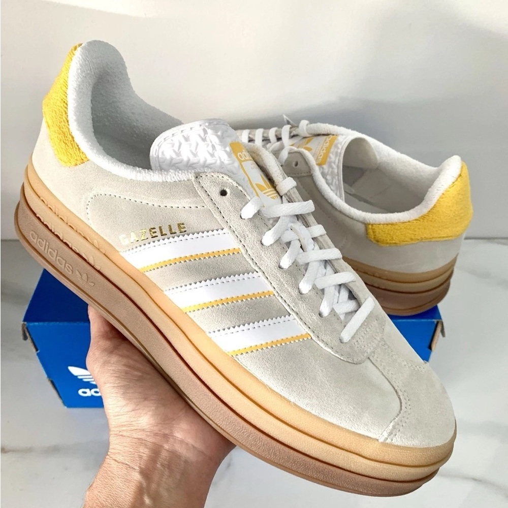 Adidas Originals Gazelle Bold Ivory Bold Gold Women IH9929 NWB